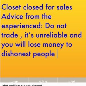 Closet closed due to its too annoying to sell